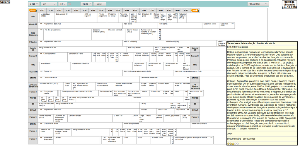 Guide des programmes